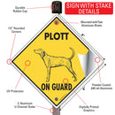 Plott On Guard Dog Signs or Sticker-4