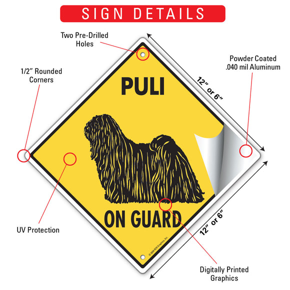 Puli On Guard Dog Signs or Sticker