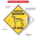 Scottish Deerhound On Guard Dog Signs or Sticker-2