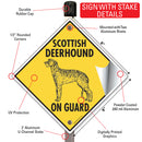 Scottish Deerhound On Guard Dog Signs or Sticker-4