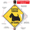 Scottish Terrier On Guard Dog Signs or Sticker-4