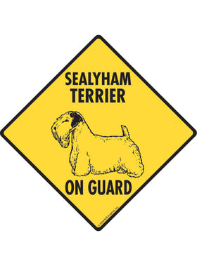 Sealyham Terrier On Guard Sign or Sticker