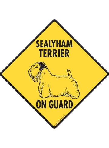 Sealyham Terrier On Guard Sign or Sticker