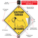Sealyham Terrier On Guard Dog Signs or Sticker-4