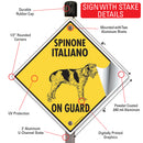 Spinone Italiano On Guard Dog Signs or Sticker-4