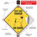 Toy Fox Terrier On Guard Dog Signs or Sticker-4