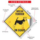 Welsh Terrier On Guard Dog Signs or Sticker-3