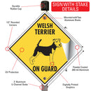 Welsh Terrier On Guard Dog Signs or Sticker-4