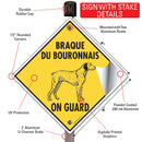 Braque du Bourbonnais On Guard Dog Signs or Sticker-4