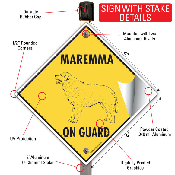 Maremma On Guard Dog Signs or Sticker