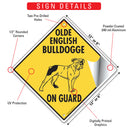 Olde English Bulldogge On Guard Dog Signs or Sticker-3