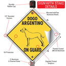 Dogo Argentino On Guard Dog Signs or Sticker-4