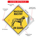 Brazilian Mastiff On Guard Dog Signs or Sticker-3
