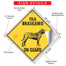 Fila Brasileiro On Guard Dog Signs or Sticker-3
