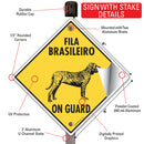 Fila Brasileiro On Guard Dog Signs or Sticker-4