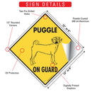 Puggle On Guard Dog Signs or Sticker-3