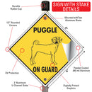 Puggle On Guard Dog Signs or Sticker-4