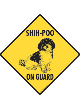 Shih-Poo On Guard Sign or Sticker