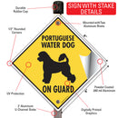 Portuguese Water Dog On Guard Signs or Sticker-4