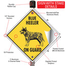 Blue Heeler On Guard Dog Signs or Sticker-4
