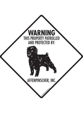 Affenpinscher - Warning! Property Sign or Sticker