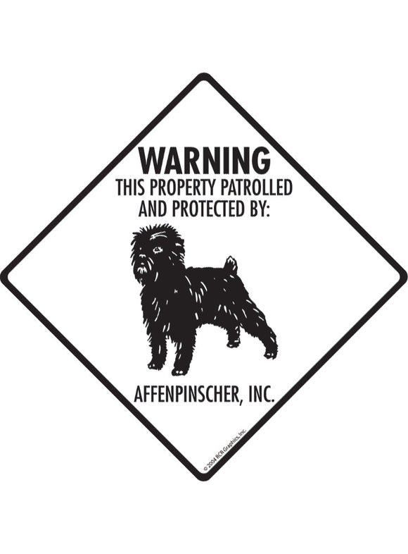 Affenpinscher - Warning! Property Sign or Sticker