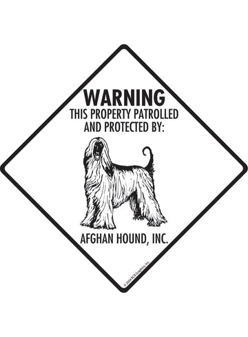 Afghan Hound - Warning! Property Sign or Sticker
