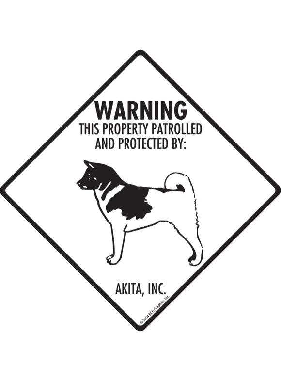 Akita - Warning! Property Sign or Sticker
