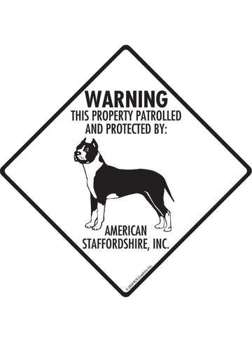 American Staffordshire Terrier - Warning! Property Sign or Sticker
