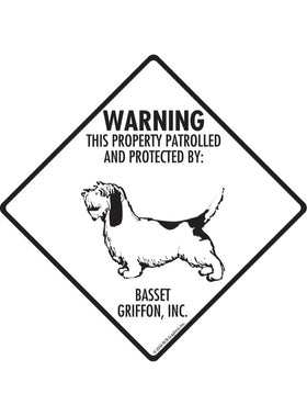 Basset Griffon - Warning! Property Sign or Sticker