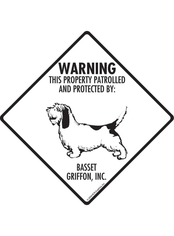 Basset Griffon - Warning! Property Sign or Sticker