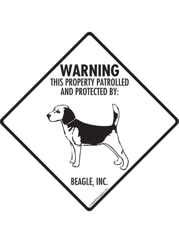 Beagle - Warning! Property Sign or Sticker