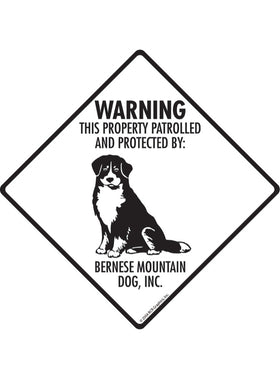 Bernese Mountain Dog - Warning! Property Sign or Sticker