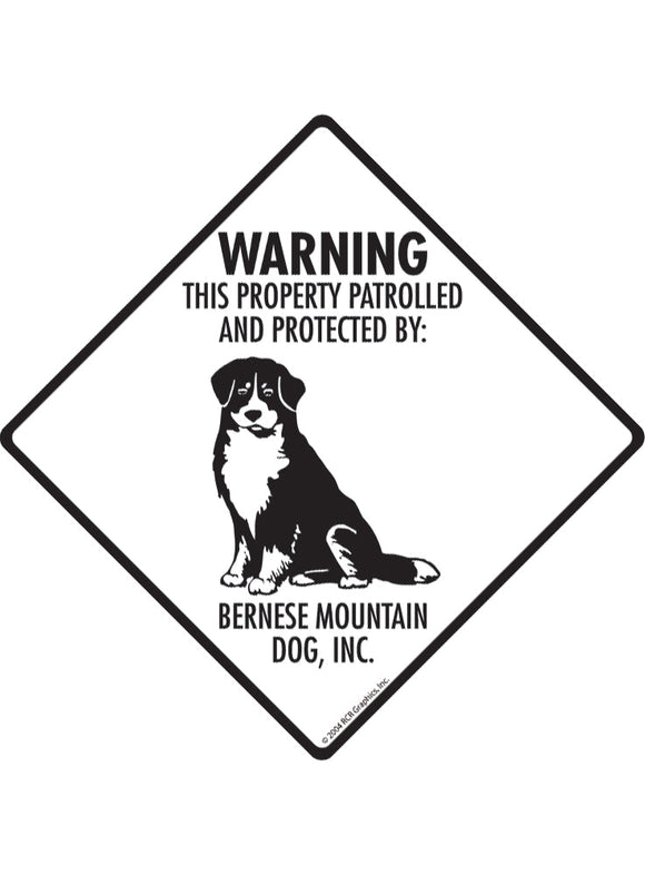 Bernese Mountain Dog - Warning! Property Sign or Sticker