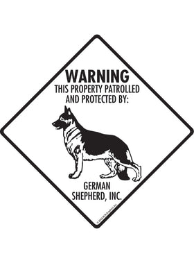 German Shepherd - Warning! Property Sign or Sticker