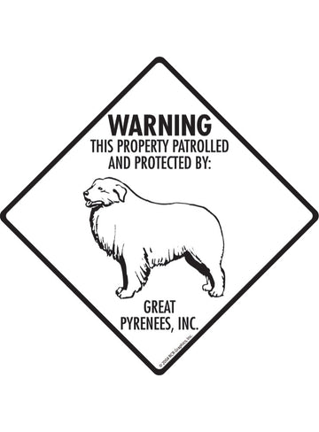 Great Pyrenees - Warning! Property Sign or Sticker