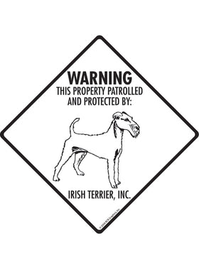 Irish Terrier - Warning! Property Sign or Sticker