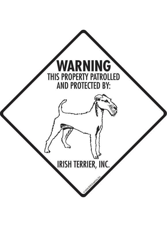 Irish Terrier - Warning! Property Sign or Sticker