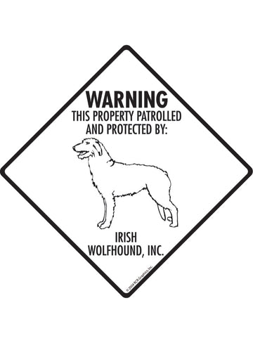 Irish Wolfhound - Warning! Property Sign or Sticker