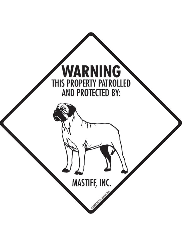 Mastiff - Warning! Property Sign or Sticker