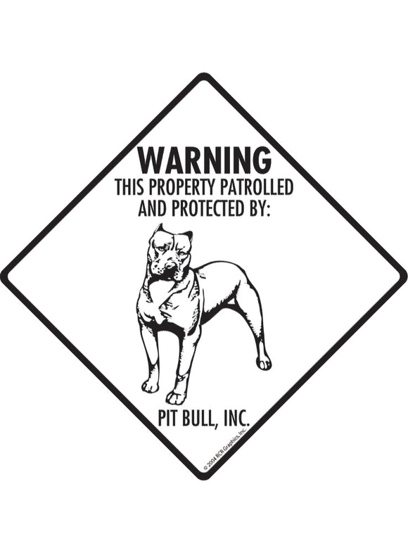 Pit Bull - Warning! Property Sign or Sticker
