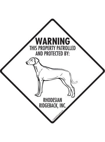 Rhodesian Ridgeback - Warning! Property Sign or Sticker