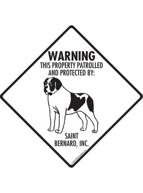 Saint Bernard - Warning! Property Sign or Sticker
