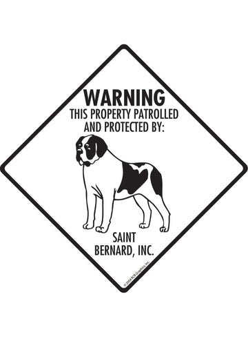 Saint Bernard - Warning! Property Sign or Sticker