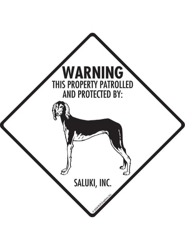 Saluki - Warning! Property Sign or Sticker