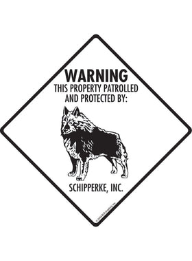 Schipperke - Warning! Property Sign or Sticker