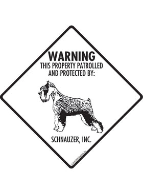 Schnauzer - Warning! Property Sign or Sticker