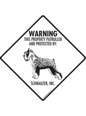 Schnauzer - Warning! Property Sign or Sticker