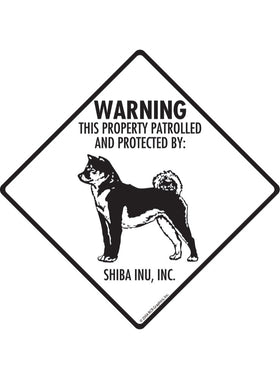 Shiba-Inu - Warning! Property Sign or Sticker