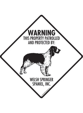 Welsh Springer Spaniel - Warning! Property Sign or Sticker